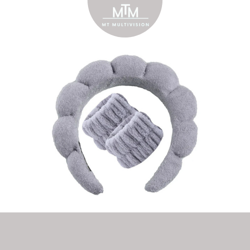 MTM™ - Soft Spa Headband & Wristband Set – Perfect for Facial Cleansing!