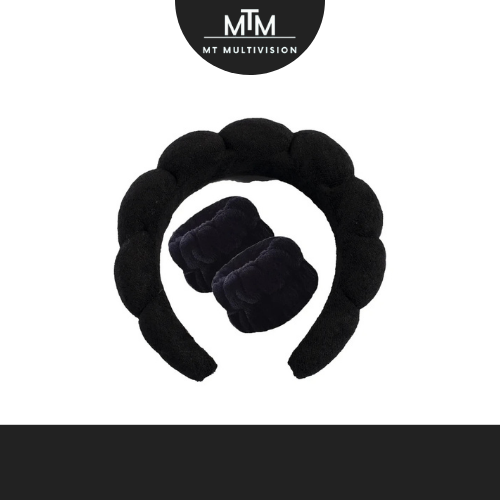 MTM™ - Soft Spa Headband & Wristband Set – Perfect for Facial Cleansing!