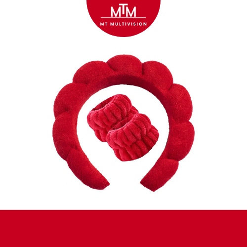MTM™ - Soft Spa Headband & Wristband Set – Perfect for Facial Cleansing!