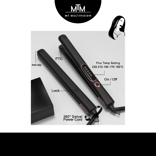 MTM™ - Ceramic Straightening Iron with Tourmaline - For Smooth and Shiny Hair