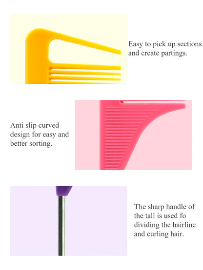 MTM™ - Pro Pointed Tail Anti-Static Hair Comb & Styling Brush