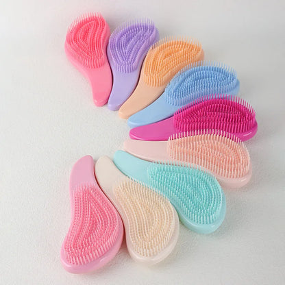 MTM™ - Marble Anti-Static Mini Hair Brush &amp; Scalp Massager"