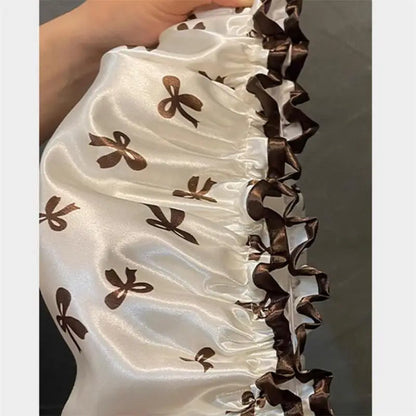 MTM™ - Satin Bonnet with Bows - Protect your hair while you sleep and wake up with shiny and frizz-free hair!