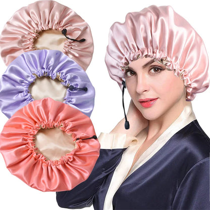 MTM™ - Satin Bonnet 1 Color - Protect your hair while you sleep and wake up with shiny and frizz-free hair!