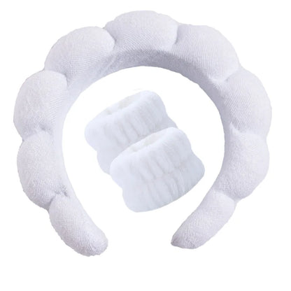 MTM™ - Soft Spa Headband &amp; Wristband Set – Perfect for Facial Cleansing!