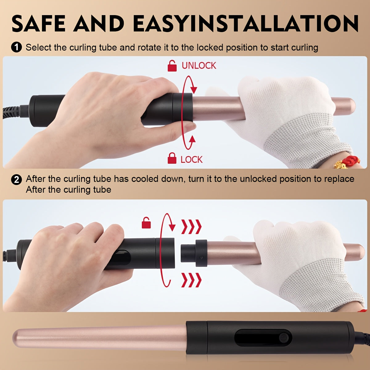MTM™ - 6 Delig Curling Wand met verwisselbare Tangen