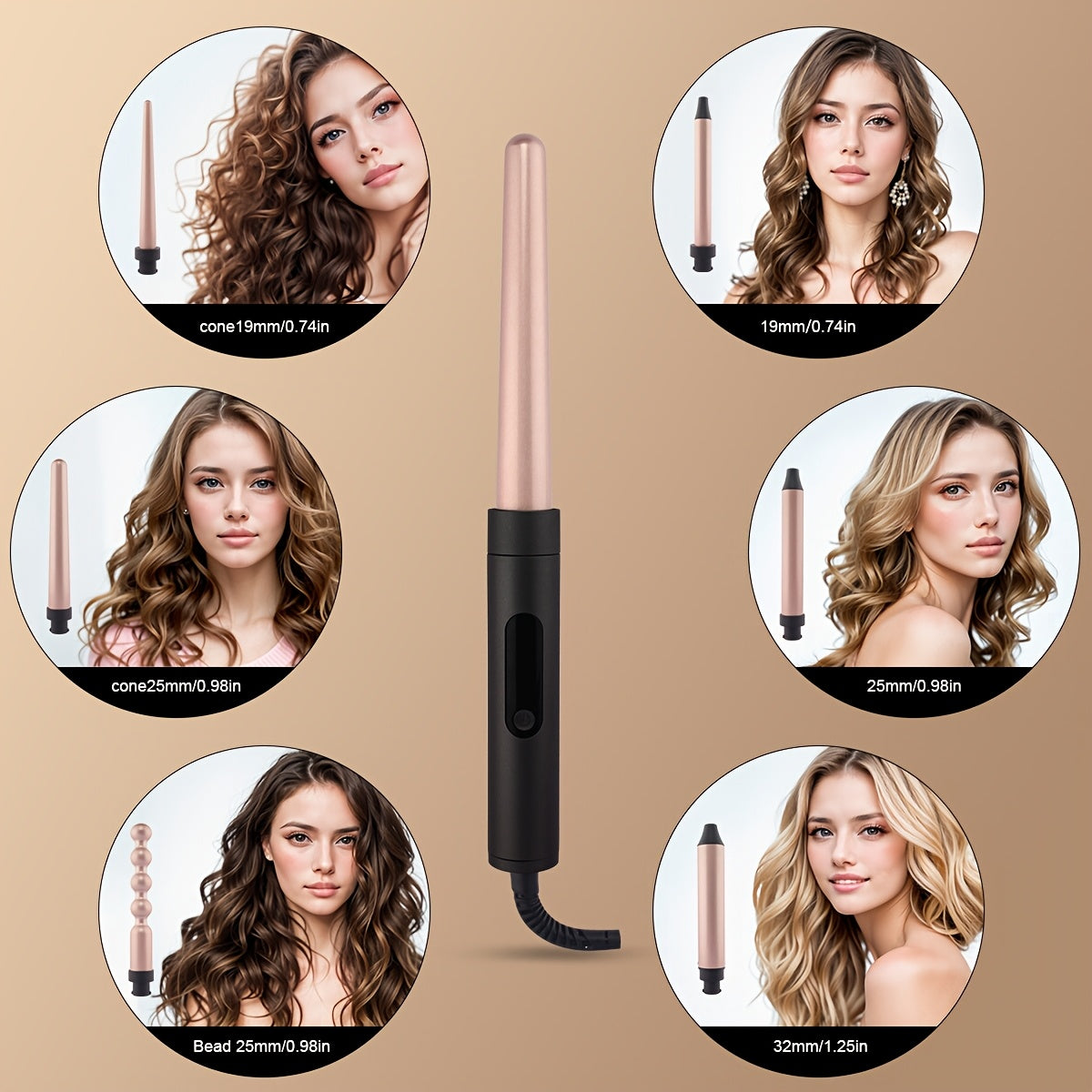 MTM™ - 6 Delig Curling Wand met verwisselbare Tangen